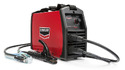 A red & black Compact Inverter Welder against a white background